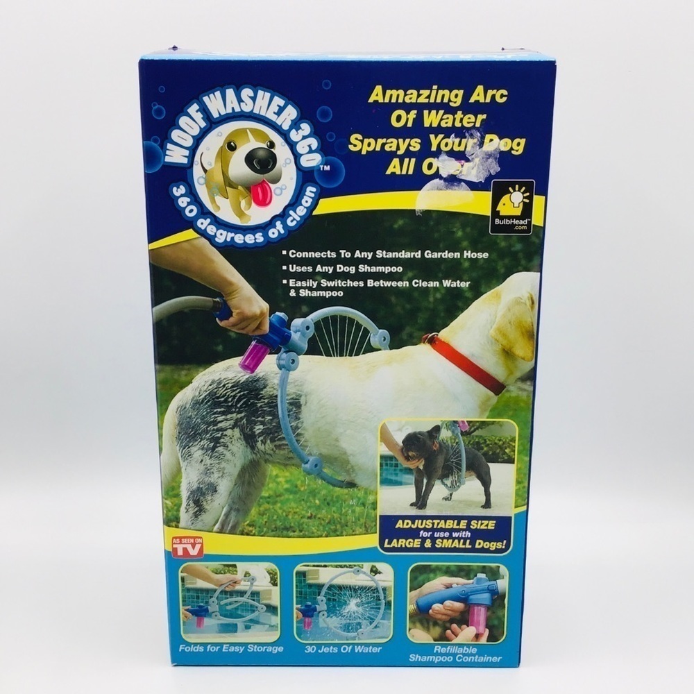 New Woof Washer 360 Dog Pet Groom Shower Bath Wash